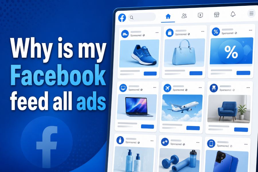 why is my facebook feed all ads